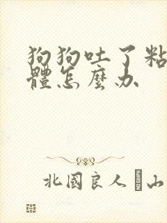 狗狗吐了粘稠液体怎么办