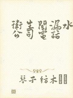 卫生间漏水维修公司电话