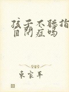 孩子不听指令是自闭症吗