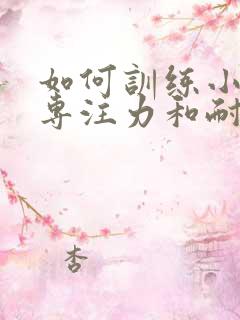 如何训练小孩的专注力和耐心