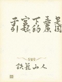 子宫下垂是怎么引起的原因有哪些