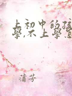 上初中的孩子厌学,不上学怎么办?