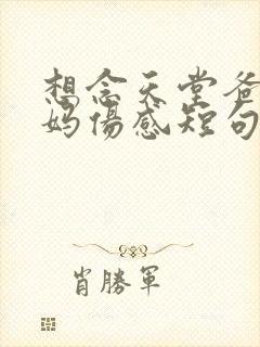 想念天堂爸爸妈妈伤感短句