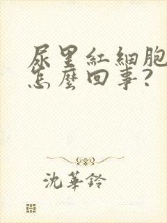 尿里红细胞高是怎么回事?