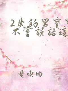 2岁的男宝宝还不会说话这正常