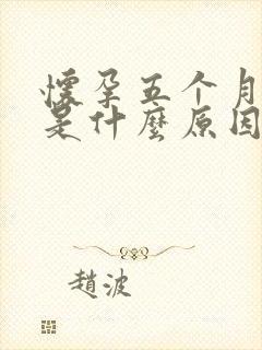 怀孕五个月头晕是什么原因引起的