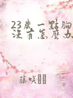 23岁一点胸都没有怎么办