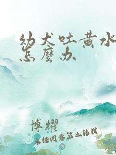 幼犬吐黄水拉稀怎么办