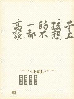 高一的孩子怎么说都不想上学