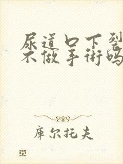 尿道口下裂可以不做手术吗