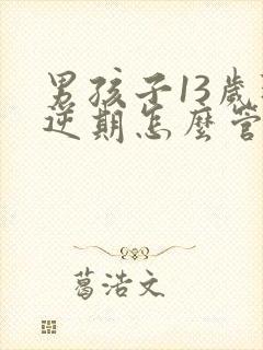 男孩子13岁叛逆期怎么管教