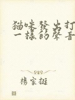 猫咪发出打喷嚏一样的声音