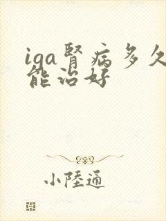 iga肾病多久能治好