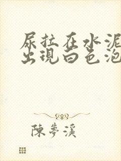 尿拉在水泥地上出现白色泡沫