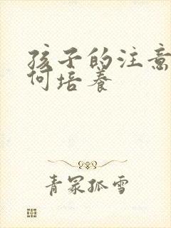 孩子的注意力如何培养