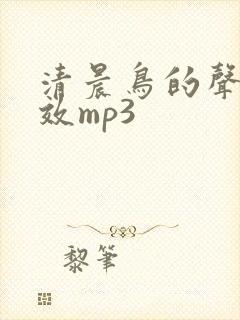 清晨鸟的声音音效mp3