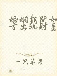 婚姻期间如果一方出轨财产是怎么分割的