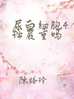 尿白细胞4个加号严重吗