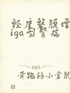 轻度系膜增生性iga型肾病