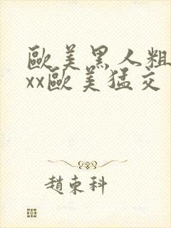 欧美黑人粗大xxx欧美猛交