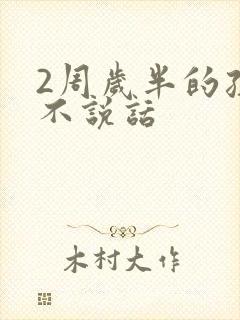 2周岁半的孩子不说话