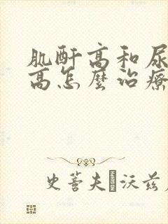 肌酐高和尿蛋白高怎么治疗呢