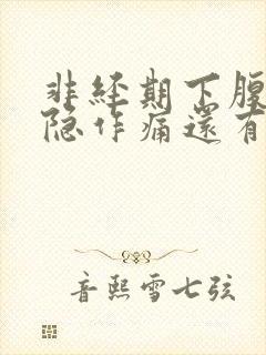 非经期下腹部隐隐作痛还有血