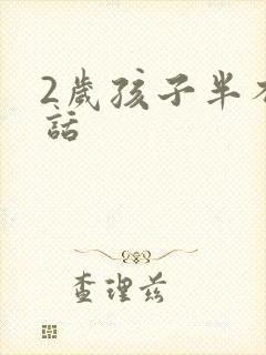 2岁孩子半不说话