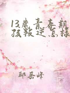 13岁青春期男孩叛逆怎样引导