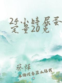 24小时尿蛋白定量20克