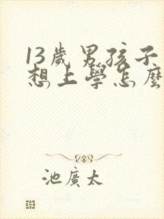 13岁男孩子不想上学怎么办