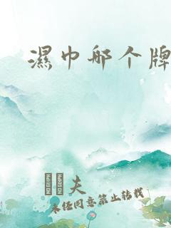 湿巾哪个牌子好