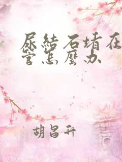 尿结石堵在输尿管怎么办