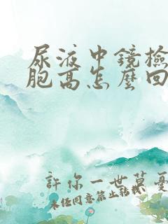 尿液中镜检红细胞高怎么回事