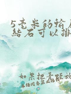 5毫米的输尿管结石可以排除吗