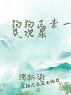 狗狗正常一天排几次尿