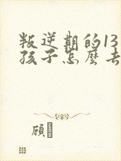 叛逆期的13男孩子怎么去引导