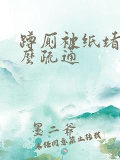 蹲厕被纸堵了怎么疏通