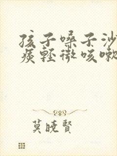 孩子嗓子沙哑有痰轻微咳嗽怎么办