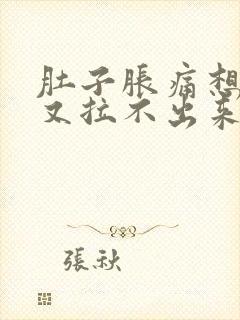 肚子胀痛想大便又拉不出来怎么办