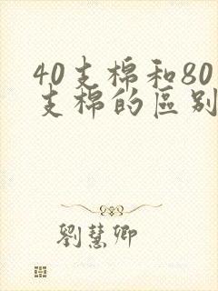 40支棉和80支棉的区别