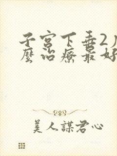 子宫下垂2度怎么治疗最好