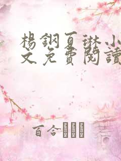 杨钢夏琳小说全文免费阅读最新章节