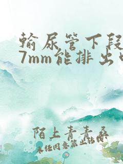 输尿管下段结石7mm能排出吗