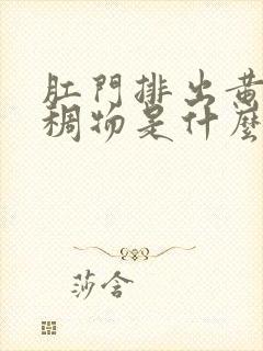 肛门排出黄色粘稠物是什么原因