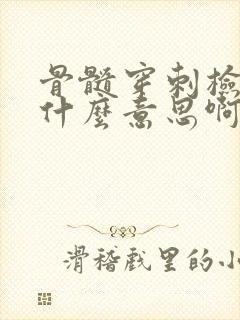 骨髓穿刺检查是什么意思啊