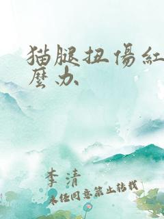 猫腿扭伤红肿怎么办