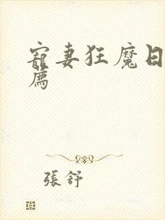 宠妻狂魔日剧推荐