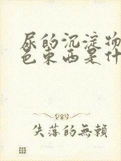 尿的沉淀物有白色东西是什么