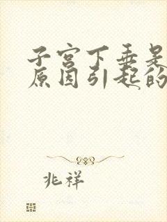 子宫下垂是什么原因引起的?